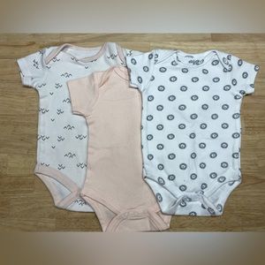 3 Chick Pea 3-6 month onesies